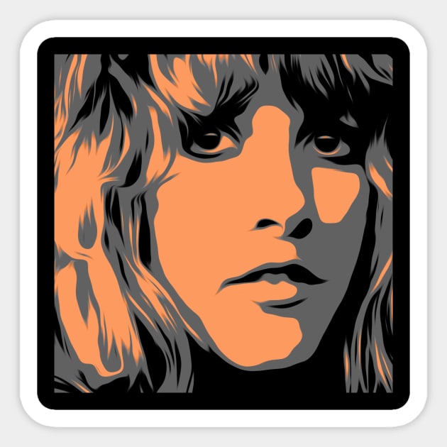 Stevie Nicks - Square Sticker by Hart Images